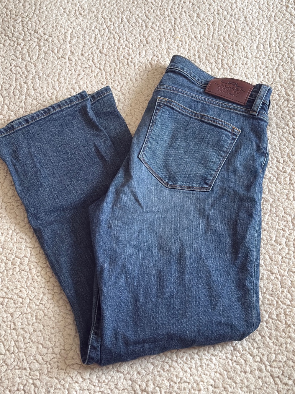 Ralph Lauren Women’s classic straight blue jeans denim size 8 petite